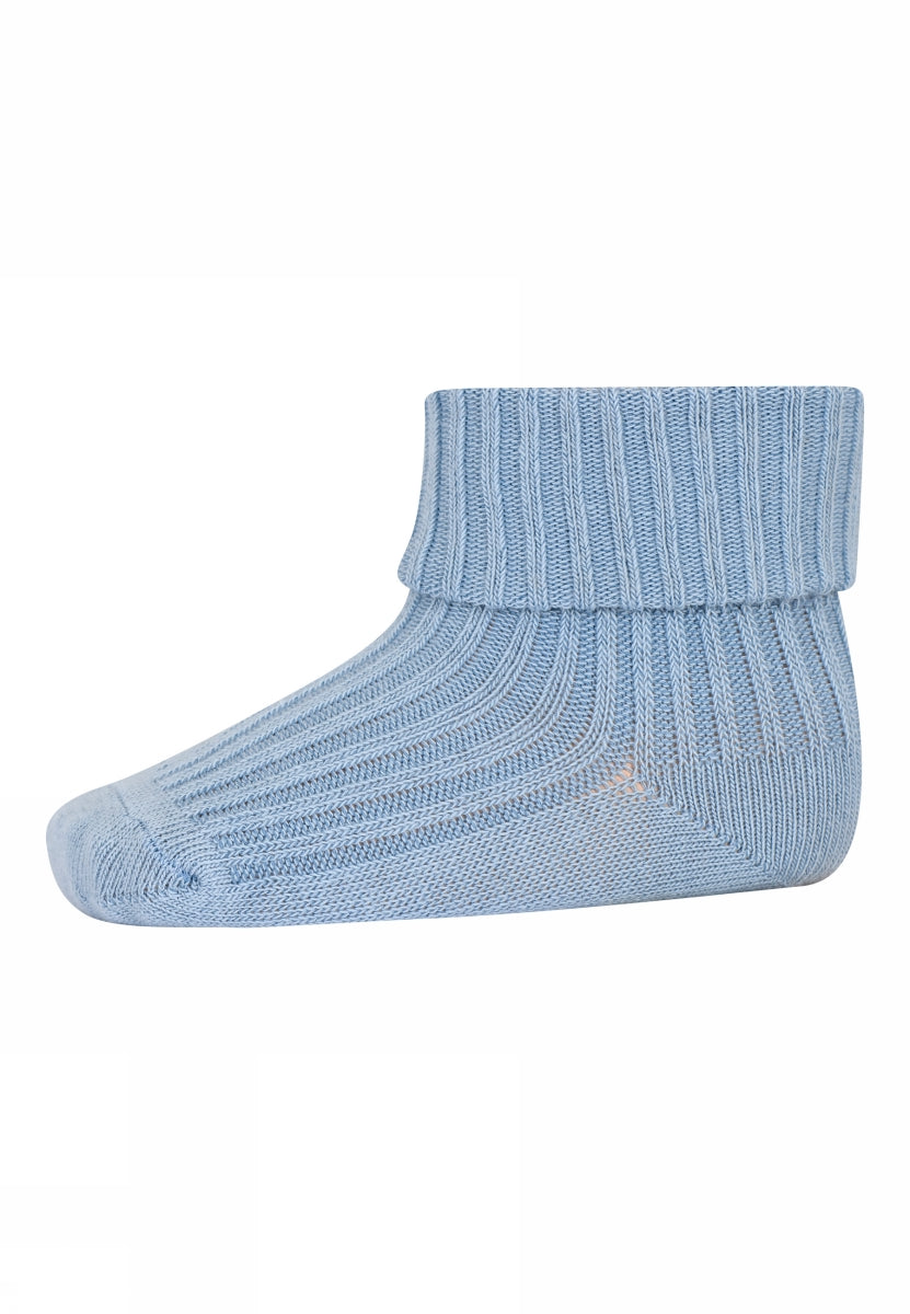 Cotton Rib Baby Socks - Dusty Blue