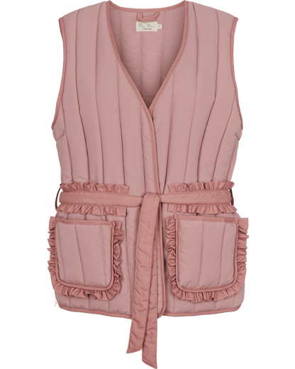 Onyva Frill Adult Thermo Quilted Vest - Rose Parfait