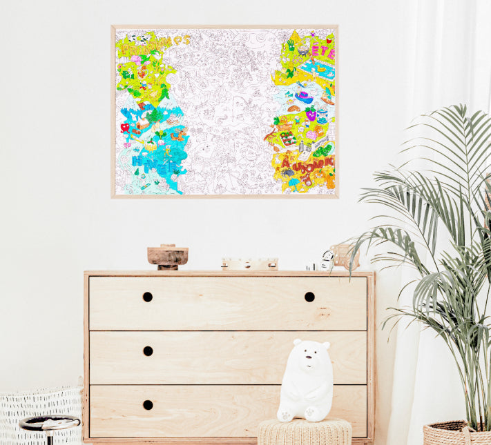 Giant Coloring Poster + Planting Pencil - 4 Seasons