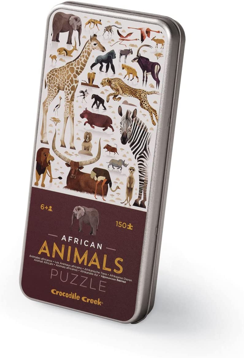 Tin Puzzle 150pc - African Animals