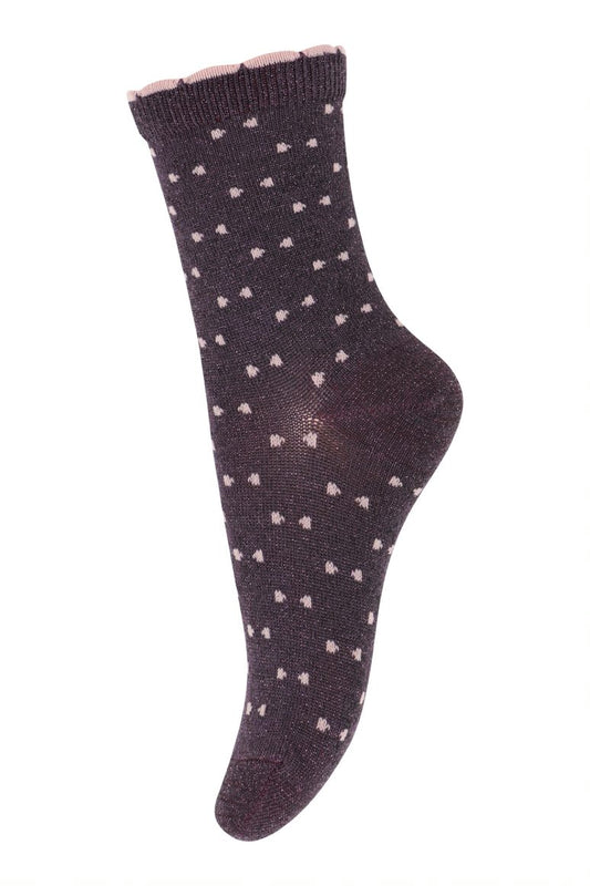 Bea Glitter Socks - Dark Purple