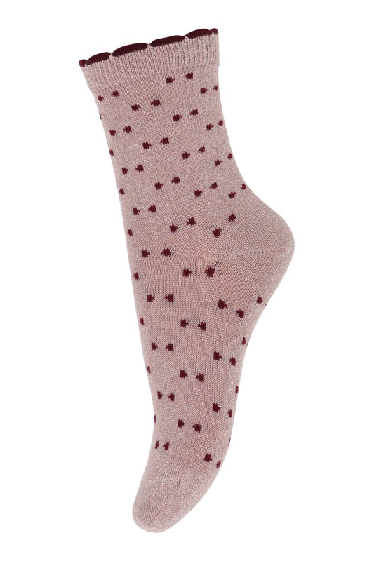 Bea Glitter Socks - Rose Grey