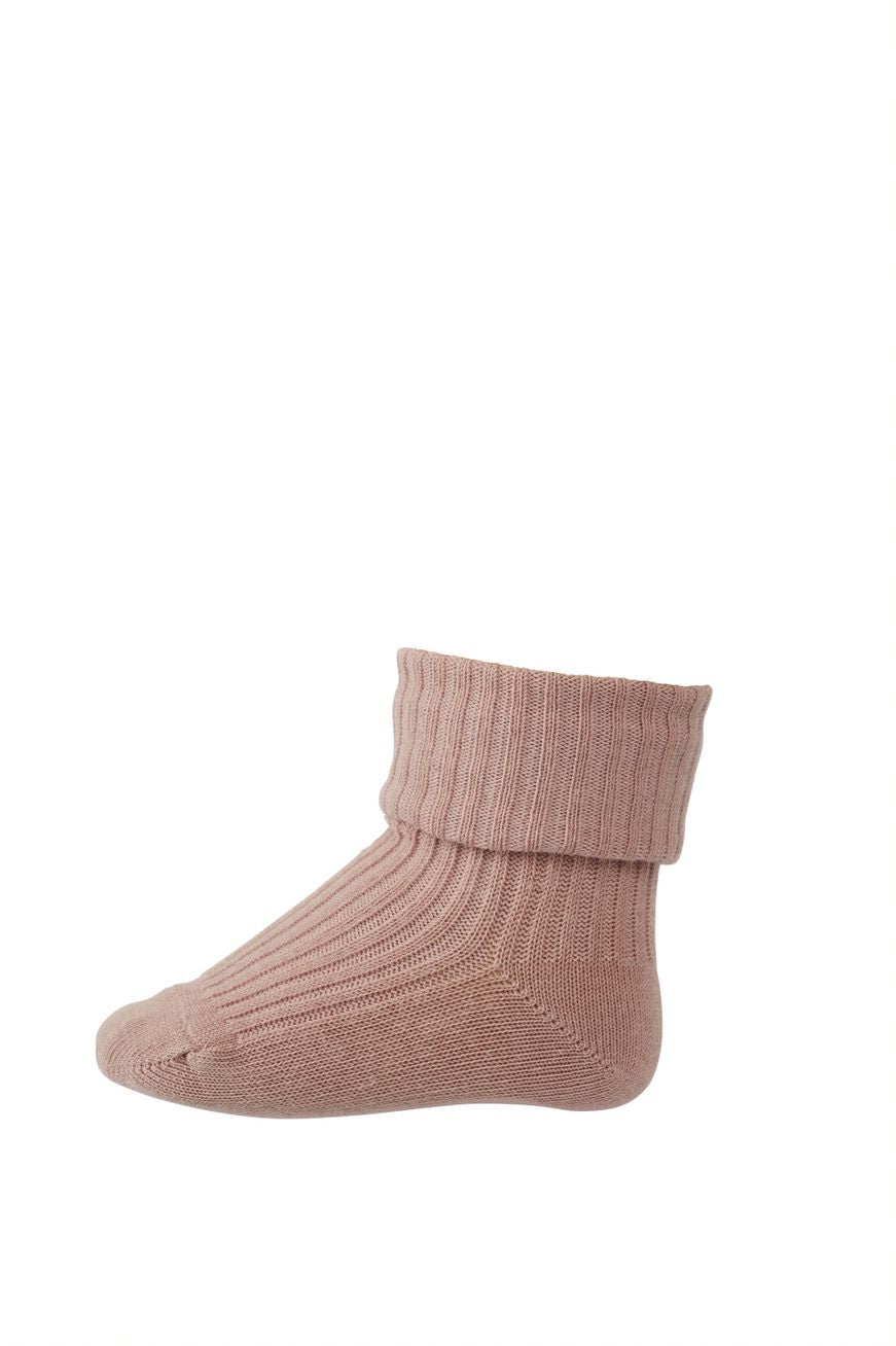 Cotton Rib Baby Socks - Woodrose