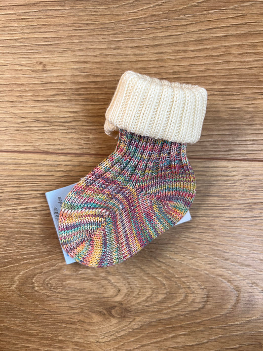 Wool Melange Kids Socks - Multi White