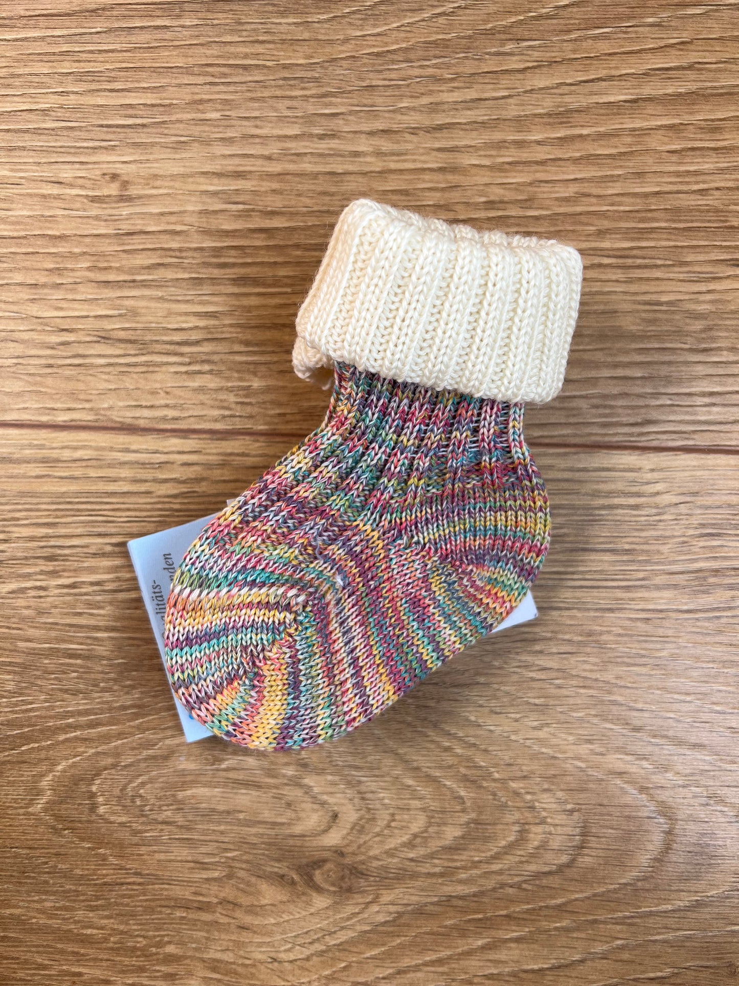 Wool Melange Baby Socks - Multi White