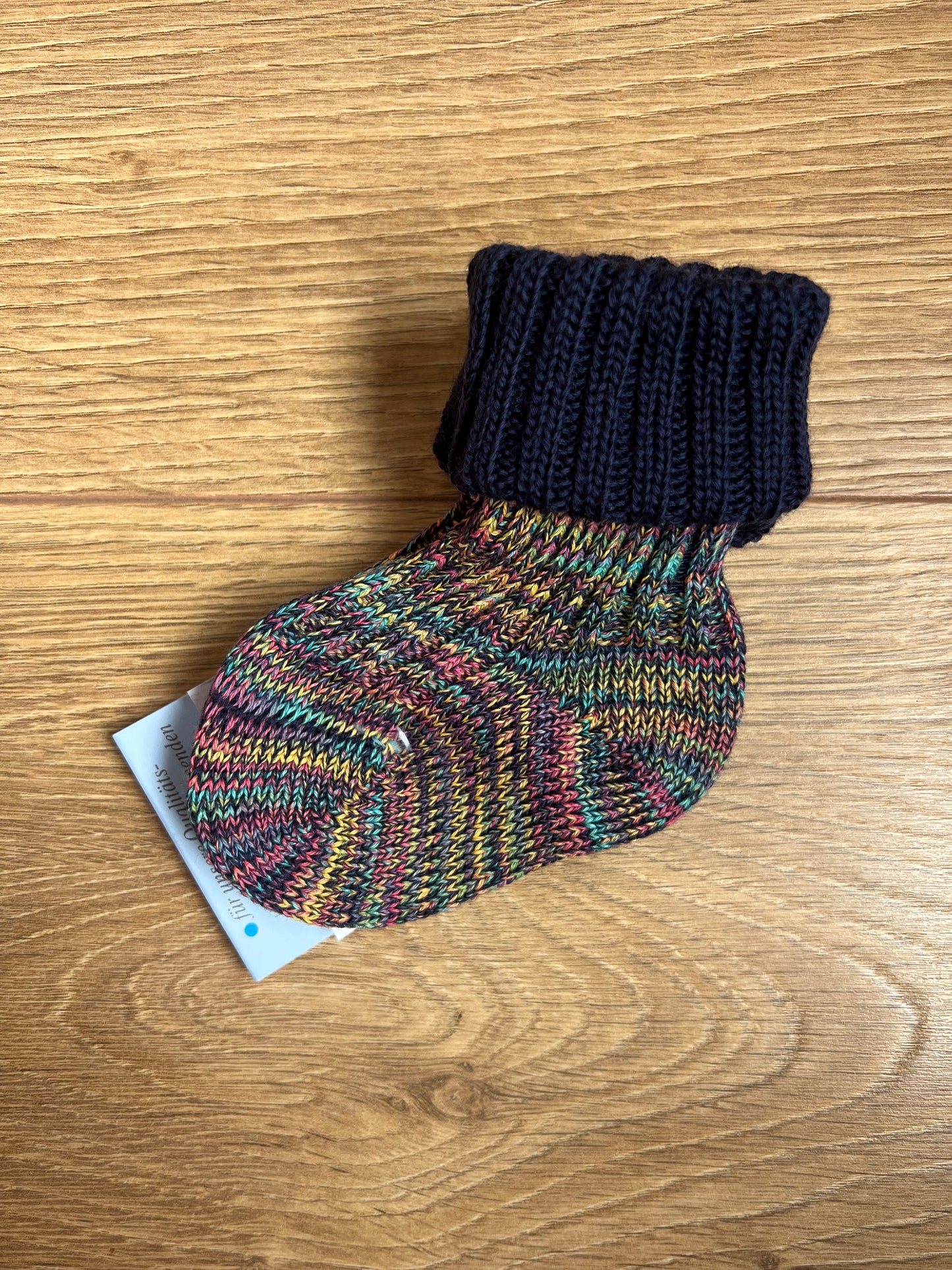 Wool Melange Baby Socks - Multi Blue